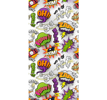 Estor infantil patrón de cómics - TenVinilo