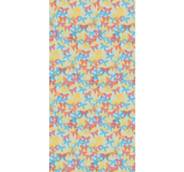 Oranžové, žluté a modré Motýlí roleta - TenStickers