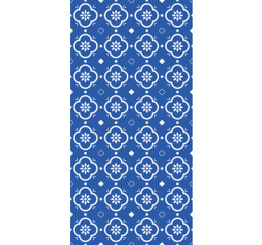 Estor enrollable patrón geométrico floral - TenVinilo