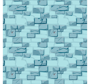Blue Stone Bricks texture roller blind - TenStickers