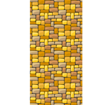 Rectangular Yellow Mosaic texture roller blind - TenStickers