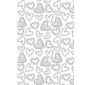 Estor enrollable cocina blanca románticos patrón de bocetos - TenVinilo