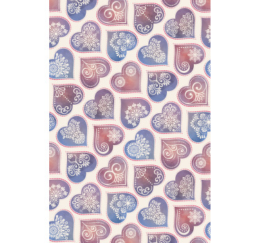 Lette hjerter romantisk rullegardin - Tenstickers