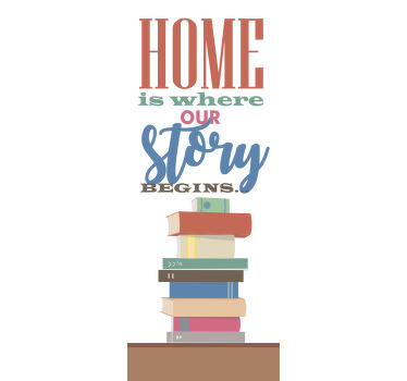 Store enrouleur phrases l'histoire de la maison commence ici - TenStickers