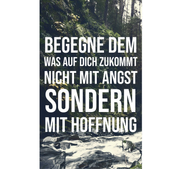 Rollo mit Sprüchen Gesicht hoffnung - TenStickers