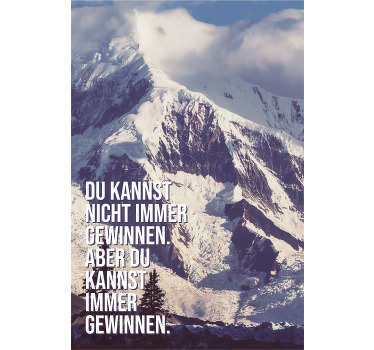 Rollo Fenster Home Office immer gewinnen berggipfel - TenStickers