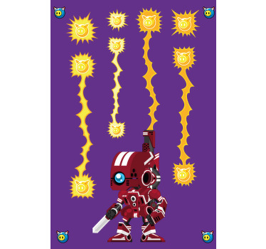 Robotic Energy Combat geek roller blind - TenStickers