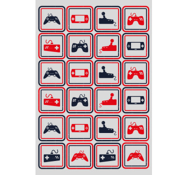 Retro gray controllers Geek roller blind - TenStickers