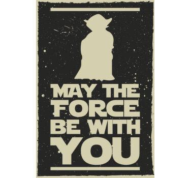 Estor enrollable juvenil frase "May The Force" - TenVinilo