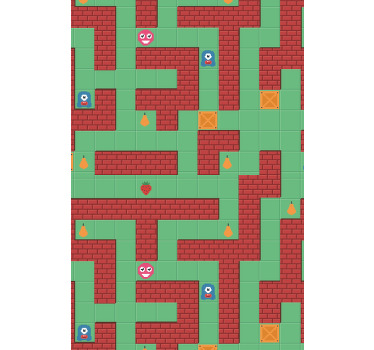 Doolhof wezen avontuur rolgordijn grappig - TenStickers