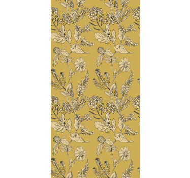 Cortina roller flores tema floral botánico - TenVinilo