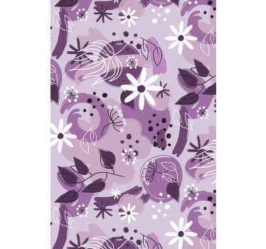Forskellige lilla blomsterRullegardiner - TenStickers