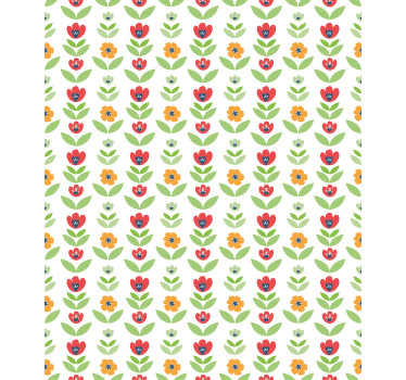 Rulou geam flori și plante model floral fermecător - TenStickers