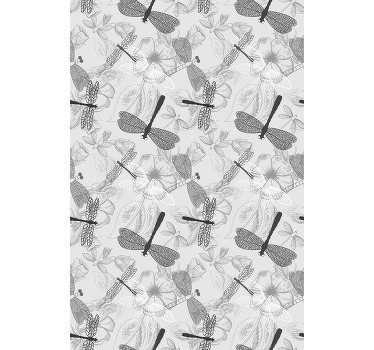 Rolo zavjese cvijeće i biljke vretenca i cvijeća - TenStickers