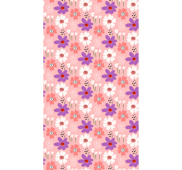 Blommönster glädje Rullgardin blommig - Tenstickers