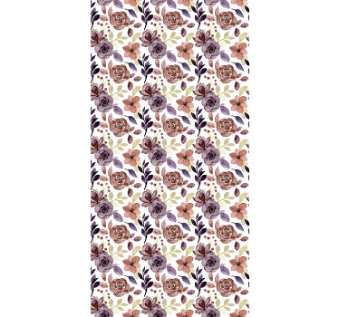 Rose and Flower Pattern floral blind - TenStickers