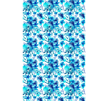 rolety w kwiaty Niebieskie barwinki i żonkile - TenStickers