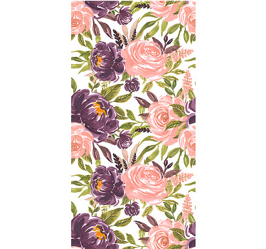 Store enrouleur salon charmantes fleurs d'aquarelle - TenStickers