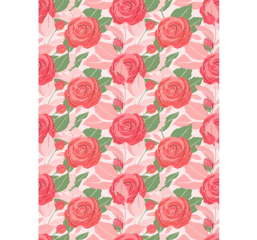 Estores enrollable flores elegante patrón de rosas - TenVinilo