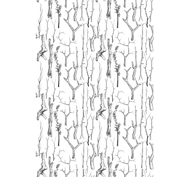 Estores de rolo de árvores galhos pretos e brancos - TenStickers