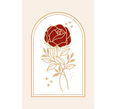 Beige arched rose elegant blind - TenStickers