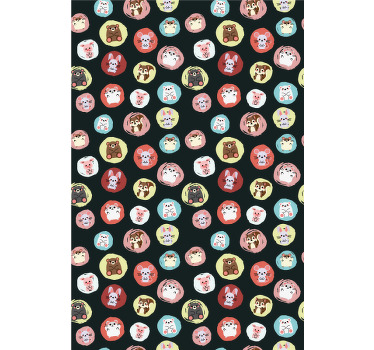 Prikker med tegn inne i barnas rullegardin - Tenstickers