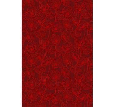 Intricate red pattern floral blind - TenStickers