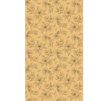 Store enrouleur fleur motifs stylisés beiges - TenStickers
