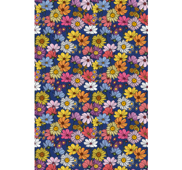 Rulou geam flori și plante aranjament de primăvară colorat - TenStickers