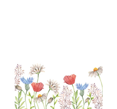 Stores fleurs et plantes Printemps aquarelle - TenStickers
