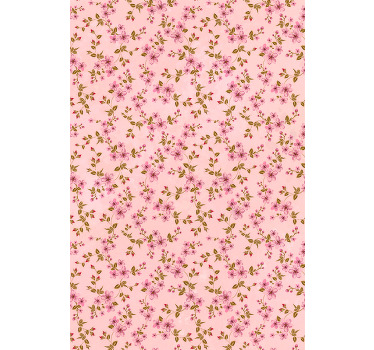Rollo Fenster Blumen und Pflanzen rosa elegantes muster - TenStickers