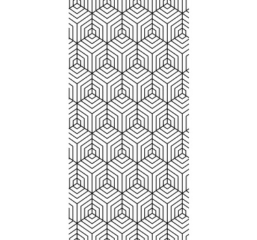 Black and white hexagons modern blind - TenStickers
