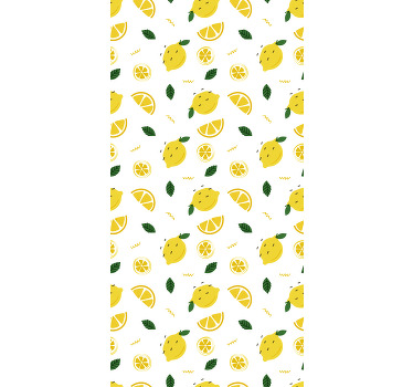 Lemon Slice Motif blind fruit - TenStickers