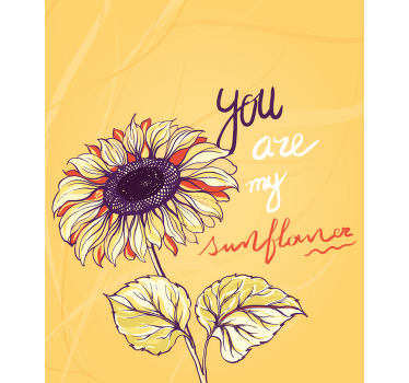 Rollo Fenster Blumen und Pflanzen du bist meine sonnenblume - TenStickers