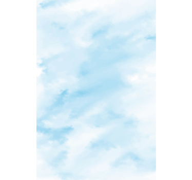 Mavi bulanık gökyüzü bulutlar stor perde - TenStickers