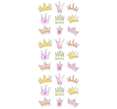 Crown pattern motif children room roller blind - TenStickers