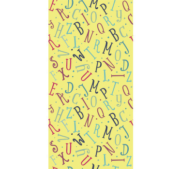 Farverige bogstaver rullegardin - TenStickers