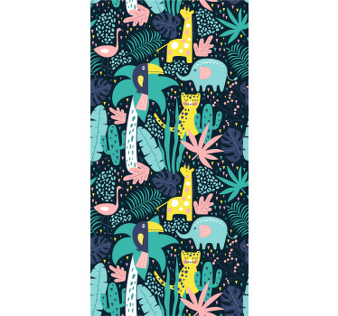 Tropical nordic animals blind children - TenStickers