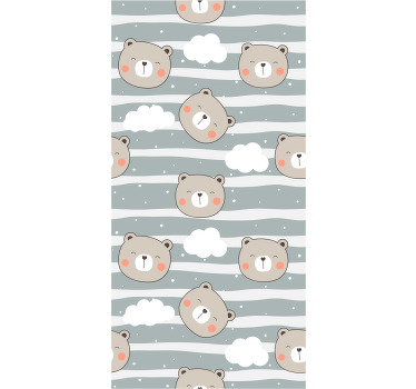 Store enrouleur chambre bébé des visages d'ours mignons - TenStickers
