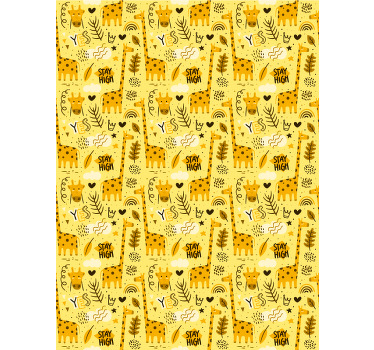 Rollo Fenster Kinderzimmer gelbe dschungeltiere - TenStickers