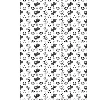 Rolo zavjese životinje sive i bijele mačke - TenStickers