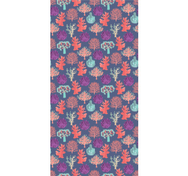 Rollo Fenster Blumen und Pflanzen bunte korallenmuster - TenStickers