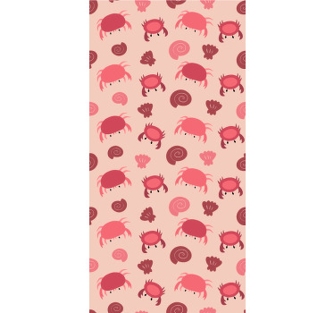 Pattern of cartoon crabs Living room blind - TenStickers