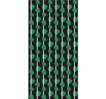 Cortina roller flores motivo de follaje exuberante - TenVinilo