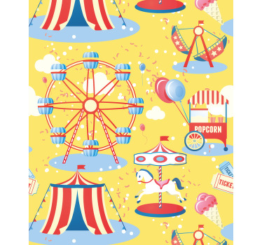 Amusement park horse pattern Childrens blind - TenStickers