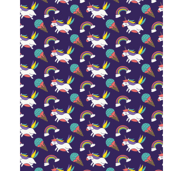 Rollo Fenster Kinderzimmer einhörner und regenbögen - TenStickers