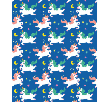 Rolo zavjese životinje jednorozi pod mjesečinom - TenStickers