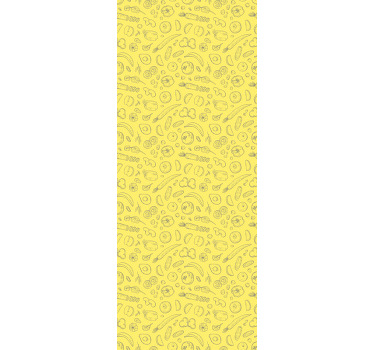 Padrão desenhado à mão, cortina de frutas e vegetais - TenStickers