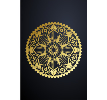 Rollo Zen Marine-mandala mit goldenem effekt - TenStickers