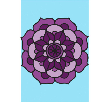 Cortina roller floral flor morada intrincada - TenVinilo